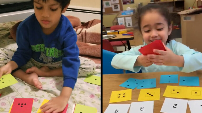 Preschool teachers record new videos with games and say “play at home!”